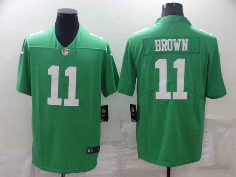Men’s Philadelphia Eagles #11 A. J. Brown Green Vapor Untouchable Limited Stitched Jersey
