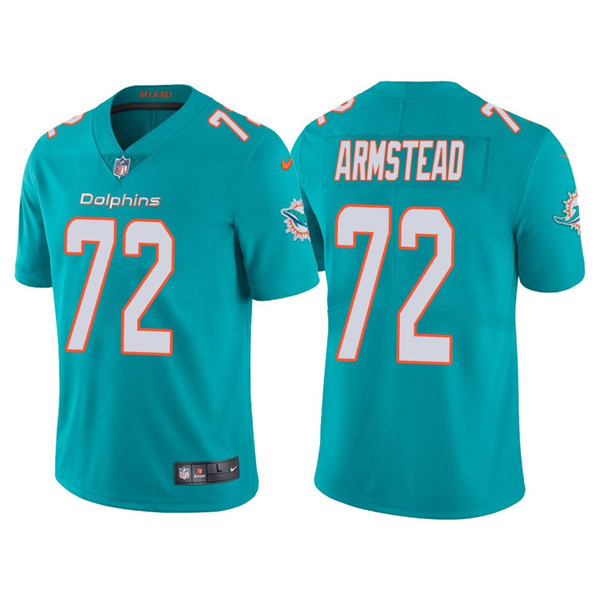 Men’s Miami Dolphins #72 Terron Armstead Aqua Vapor Untouchable Limited Stitched Football Jersey