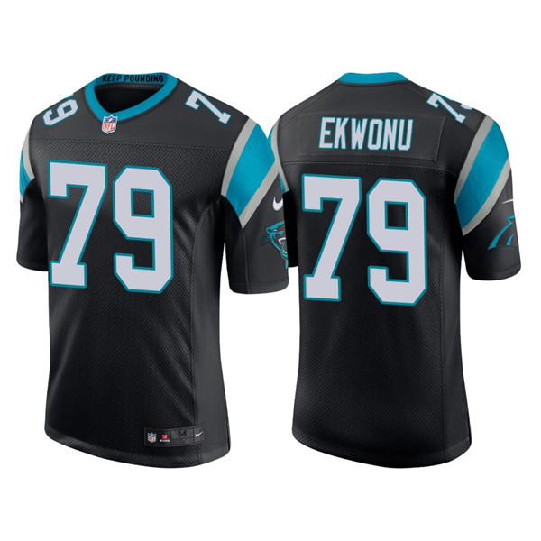Men’s Carolina Panthers #79 Ikem Ekwonu 2022 Black Stitched Jersey