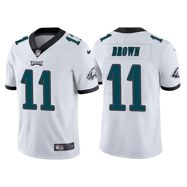 Men’s Philadelphia Eagles #11 A. J. Brown White Vapor Untouchable Limited Stitched Jersey