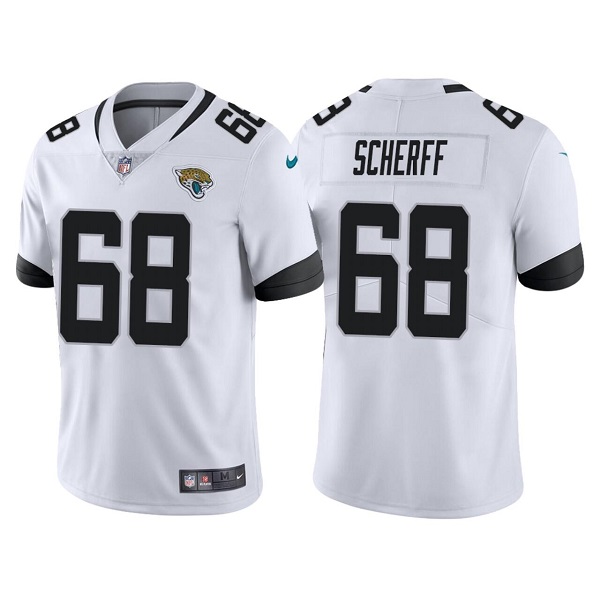 Men’s Jacksonville Jaguars #68 Brandon Scherff White Vapor Untouchable Limited Stitched Jersey