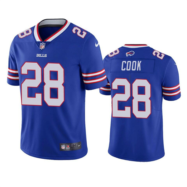 Men’s Buffalo Bills #28 James Cook Blue Vapor Untouchable Limited Stitched Jersey