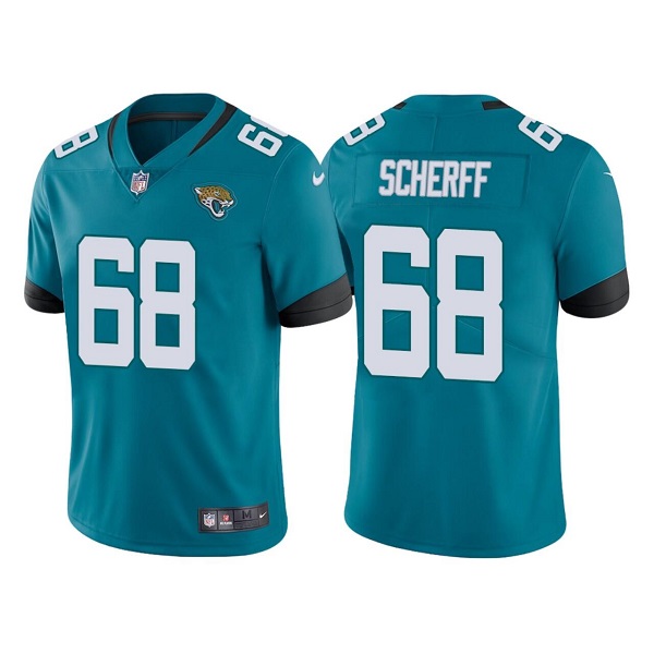 Men’s Jacksonville Jaguars #68 Brandon Scherff Teal Vapor Untouchable Limited Stitched Jersey