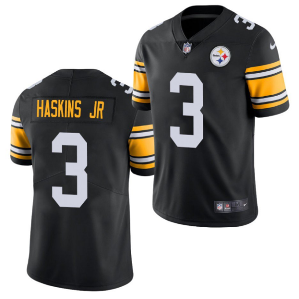 Men’s Pittsburgh Steelers #3 Dwayne Haskins Jr. Black Vapor Untouchable Limited Stitched Jersey
