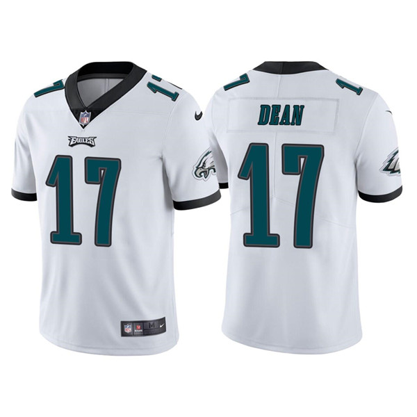 Men’s Philadelphia Eagles #17 Nakobe Dean White Vapor Untouchable Limited Stitched Jersey
