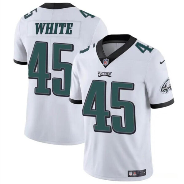 Men’s Philadelphia Eagles #45 Devin White White Vapor Untouchable Limited Football Stitched Jersey