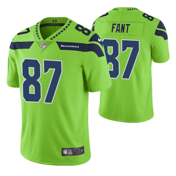 Men’s Seattle Seahawks #87 Noah Fant Green Vapor Untouchable Limited Stitched Jersey