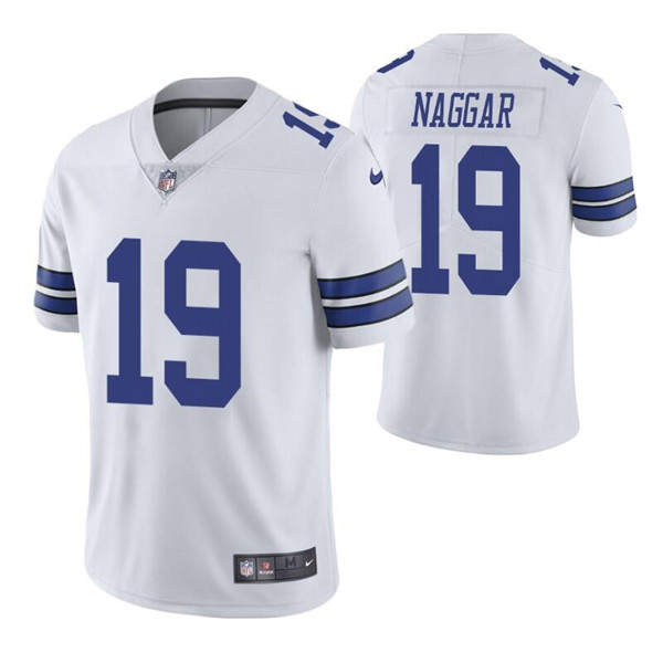 Men’s Dallas Cowboys #19 Chris Naggar White Vapor Limited Stitched Jersey