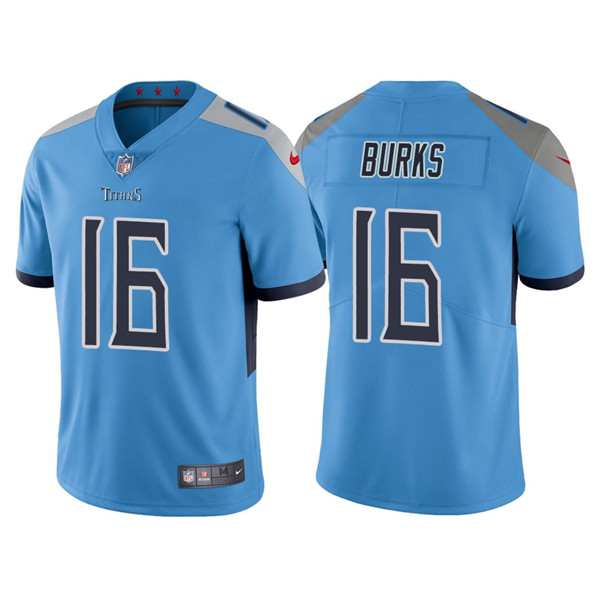 Men’s Tennessee Titans #16 Treylon Burks Blue Vapor Untouchable Stitched Jersey