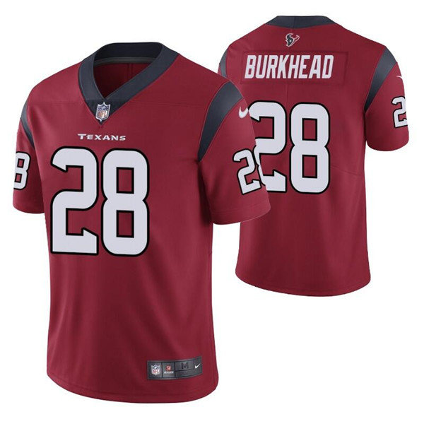 Men’s Houston Texans #28 Rex Burkhead Red Vapor Untouchable Limited Stitched Jersey