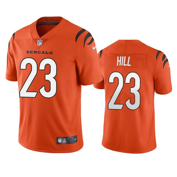 Men’s Cincinnati Bengals #23 Daxton Hill Orange Vapor Untouchable Limited Stitched Jersey