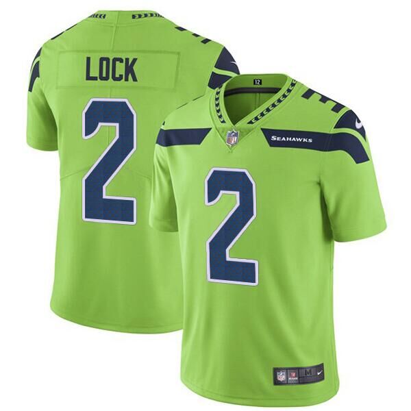 Men’s Seattle Seahawks #2 Drew Lock Green Vapor Untouchable Limited Stitched Jersey
