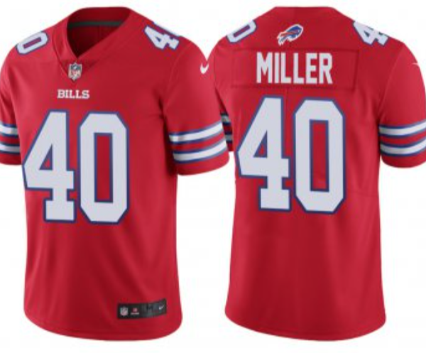 Men’s Buffalo Bills #40 Von Miller Red Vapor Untouchable Limited Stitched Jersey