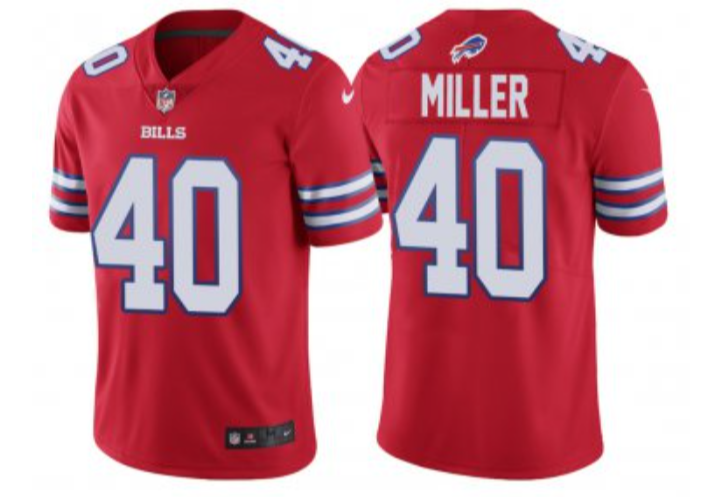 Men’s Buffalo Bills #40 Von Miller Red Vapor Untouchable Limited Stitched Jersey