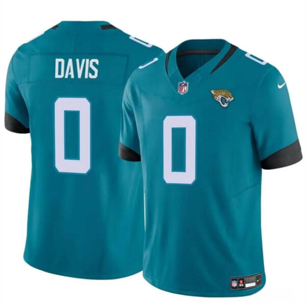 Men’s Jacksonville Jaguars #0 Gabe Davis Teal 2023 F.U.S.E Vapor Untouchable Limited Football Stitched Jersey