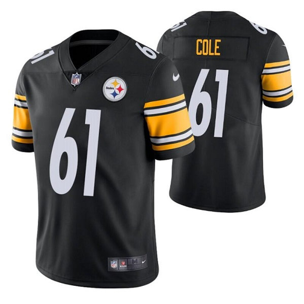 Men’s Pittsburgh Steelers #61 Mason Cole Black Vapor Untouchable Limited Stitched Jersey