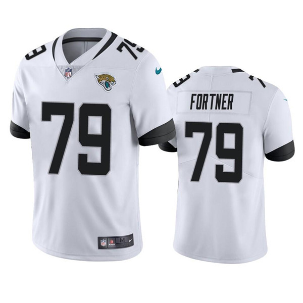 Men’s Jacksonville Jaguars #79 Luke Fortner White Vapor Untouchable Limited Stitched Jersey