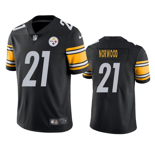 Men’s Pittsburgh Steelers #21 Tre Norwood Black Vapor Untouchable Limited Stitched Jersey