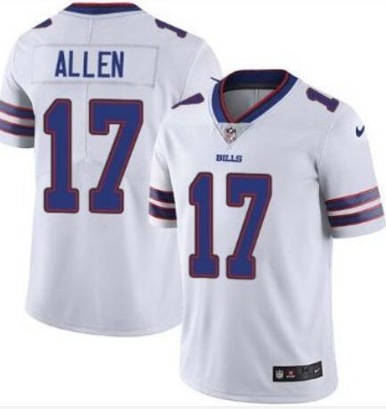 Men’s Buffalo Bills #17 Josh Allen White Vapor Untouchable Limited Stitched Jersey
