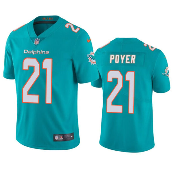 Men’s Miami Dolphins #21 Jordan Poyer Aqua Vapor Limited Football Stitched Jersey
