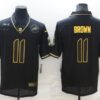 Men’s Philadelphia Eagles #11 A. J. Brown 2020 Black Gold Salute To Service Limited Stitched NFL Jersey