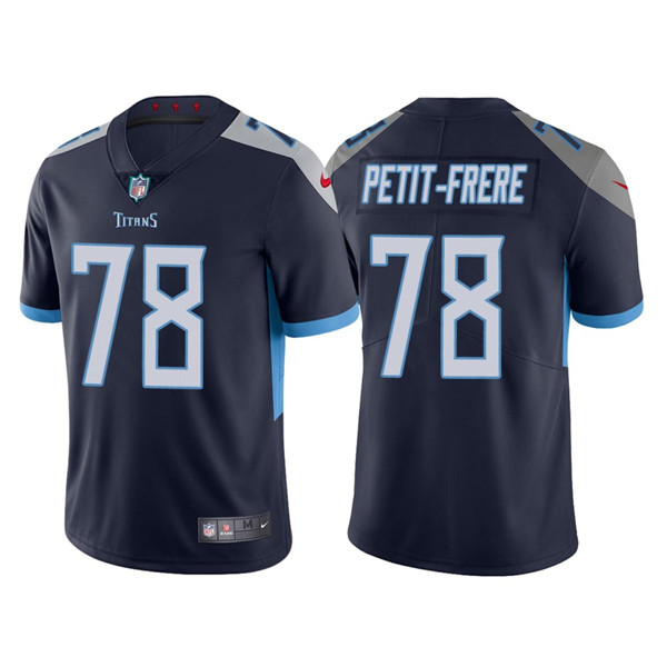 Men’s Tennessee Titans #78 Nicholas Petit-Frere Navy Vapor Untouchable Stitched Jersey
