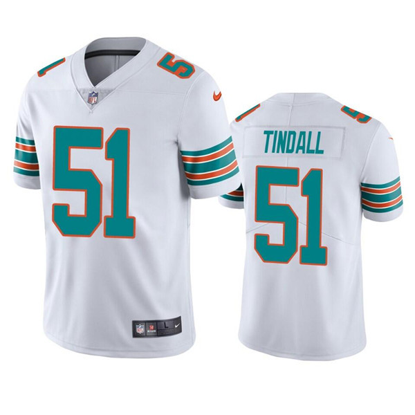 Men’s Miami Dolphins #51 Channing Tindall White Color Rush Limited Stitched Football Jersey