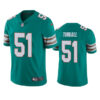 Men’s Miami Dolphins #51 Channing Tindall Aqua Color Rush Limited Stitched Football Jersey
