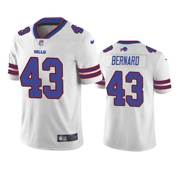 Men’s Buffalo Bills #43 Terrel Bernard White Vapor Untouchable Limited Stitched Jersey
