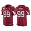 Men’s Arizona Cardinals #99 J.J. Watt Red With C Patch & Walter Payton Patch Limited Stitched Jersey