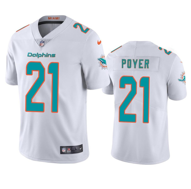 Men’s Miami Dolphins #21 Jordan Poyer White Vapor Limited Football Stitched Jersey