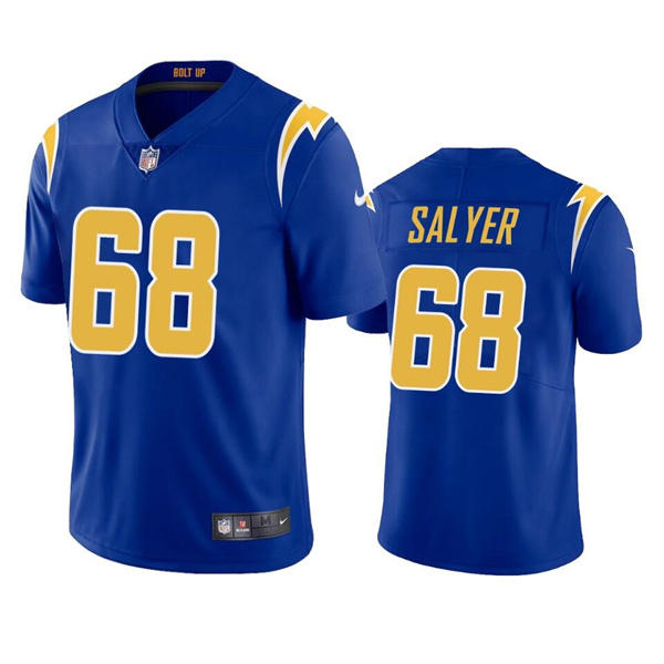 Men’s Los Angeles Chargers #68 Jamaree Salyer Royal Vapor Untouchable Limited Stitched Jersey