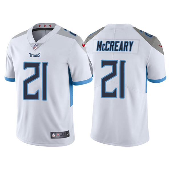 Men’s Tennessee Titans #21 Roger McCreary White Vapor Untouchable Stitched Jersey