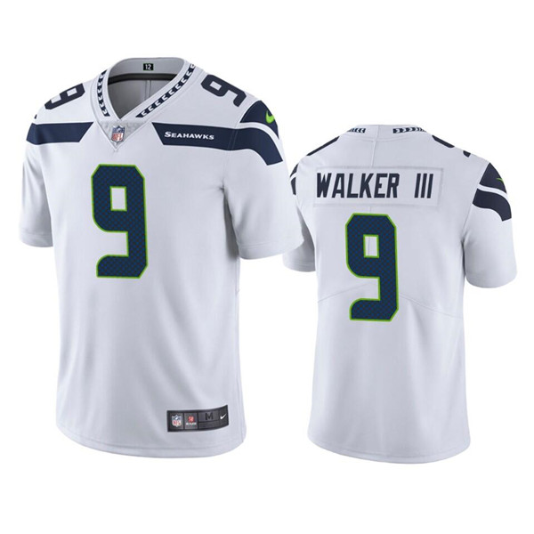 Men’s Seattle Seahawks #9 Kenneth Walker III White Vapor Untouchable Limited Stitched Jersey