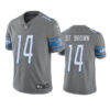 Men’s Detroit Lions #14 mon-Ra St. Brown Gray Vapor Untouchable Limited Stitched Jersey
