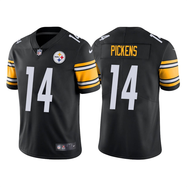 Men’s Pittsburgh Steelers #14 George Pickens Black Vapor Untouchable Limited Stitched Jersey