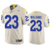 Men’s Los Angeles Rams #23 Kyren Williams Bone Vapor Untouchable Limited Stitched Football Jersey