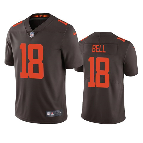 Men’s Cleveland Browns #18 David Bell Brown Vapor Untouchable Limited Stitched Jersey
