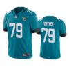 Men’s Jacksonville Jaguars #79 Luke Fortner Teal Vapor Untouchable Limited Stitched Jersey