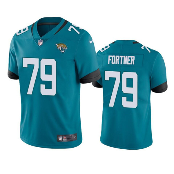 Men’s Jacksonville Jaguars #79 Luke Fortner Teal Vapor Untouchable Limited Stitched Jersey