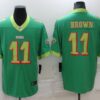 Men’s Philadelphia Eagles #11 A. J. Brown Green City Edition Limited Stitched Jersey