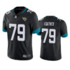 Men’s Jacksonville Jaguars #79 Luke Fortner Black Vapor Untouchable Limited Stitched Jersey