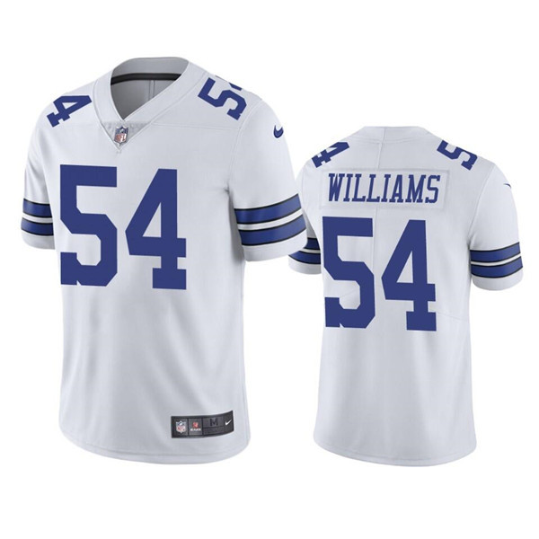 Men’s Dallas Cowboys #54 Sam Williams White Vapor Limited Stitched Jersey