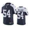 Men’s Dallas Cowboys #54 Sam Williams White Navy Vapor Limited Stitched Jersey