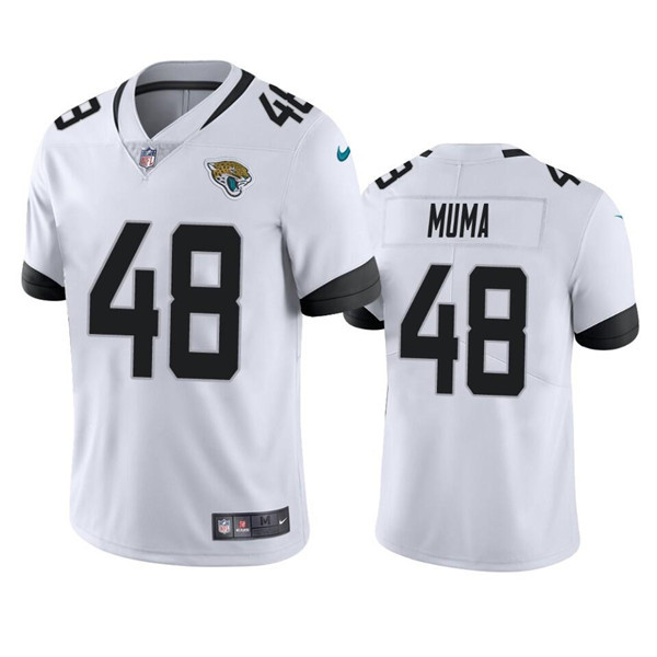 Men’s Jacksonville Jaguars #48 Chad Muma White Vapor Untouchable Limited Stitched Jersey
