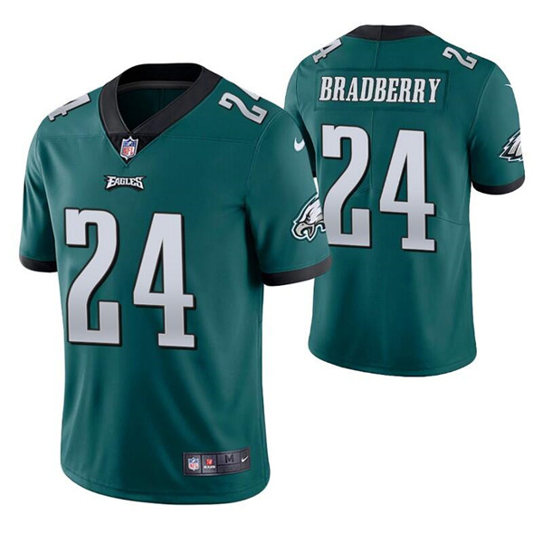 Men’s Philadelphia Eagles #24 James Bradberry Green Vapor Untouchable Limited Stitched Jersey