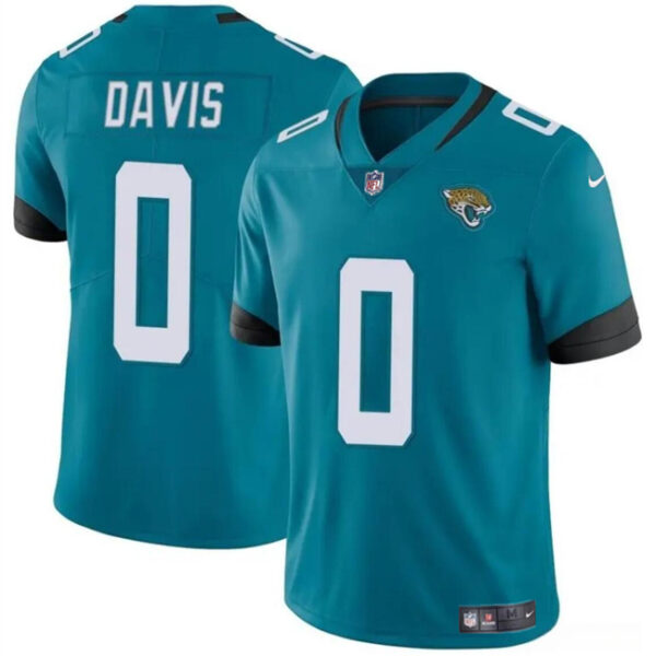 Men’s Jacksonville Jaguars #0 Gabe Davis Teal Vapor Untouchable Limited Football Stitched Jersey