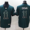 Men’s Philadelphia Eagles #11 A. J. Brown Green Fashion Color Rush Limited Stitched Jersey