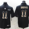 Men’s Philadelphia Eagles #11 A. J. Brown Black Statue of Liberty Limited Stitched Jersey