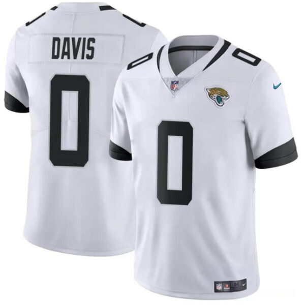 Men’s Jacksonville Jaguars #0 Gabe Davis White Vapor Untouchable Limited Football Stitched Jersey